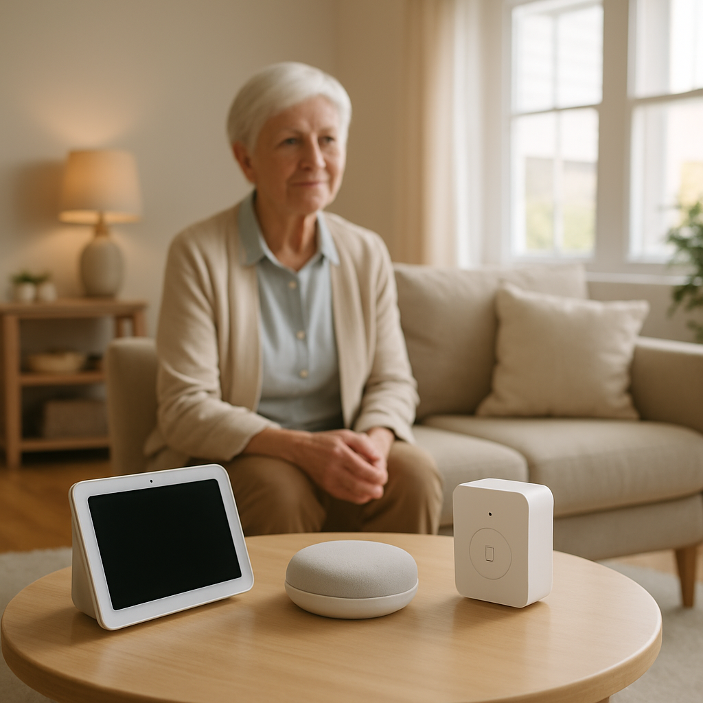 Seniorenwohnung mit Smart Home Geräten - übersichtlich und einfach eingerichtet