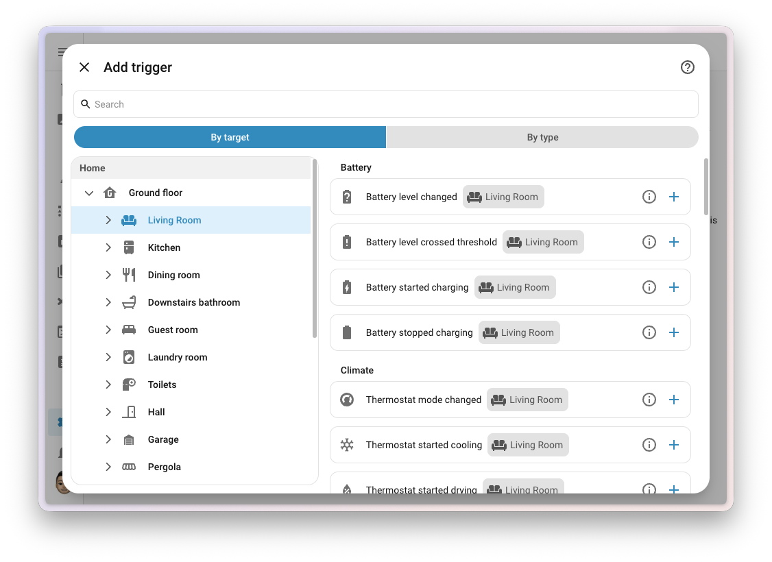 Home Assistant 2026.7 zweckspezifische Trigger im Automationseditor