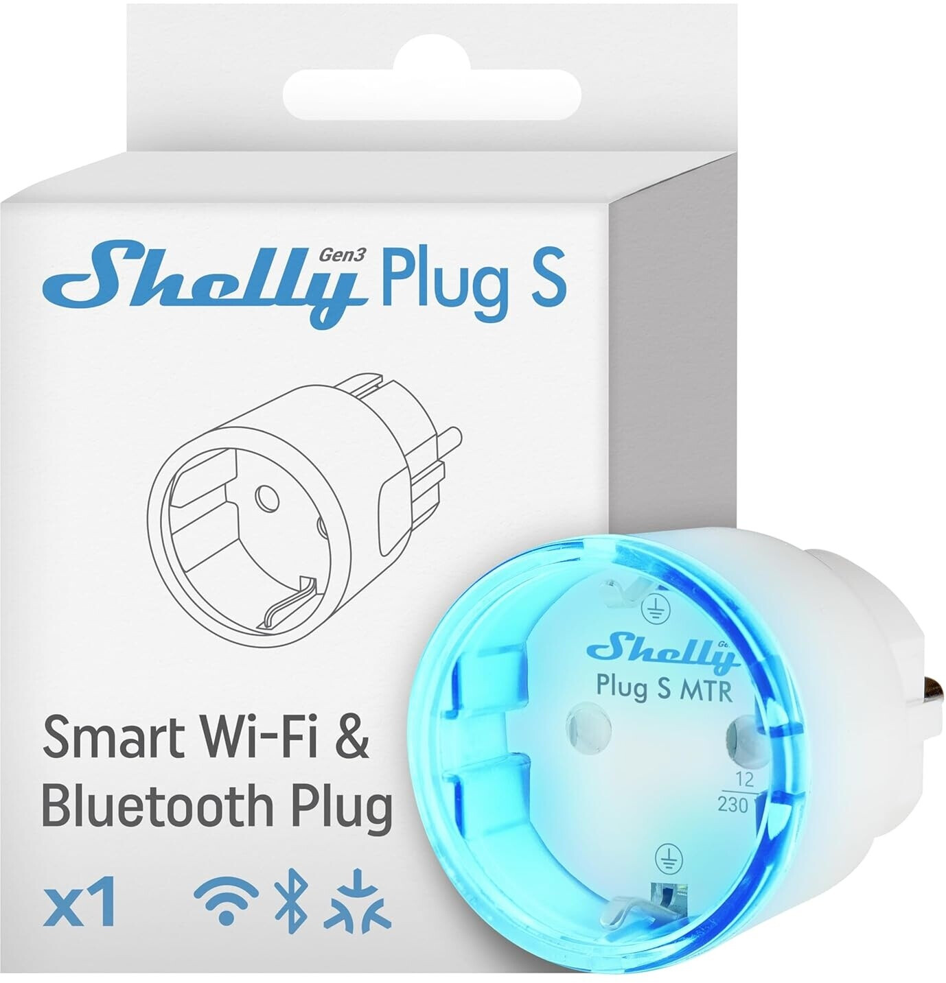 Shelly Plug S Gen3 smarte WLAN-Steckdose mit Matter-Unterstützung