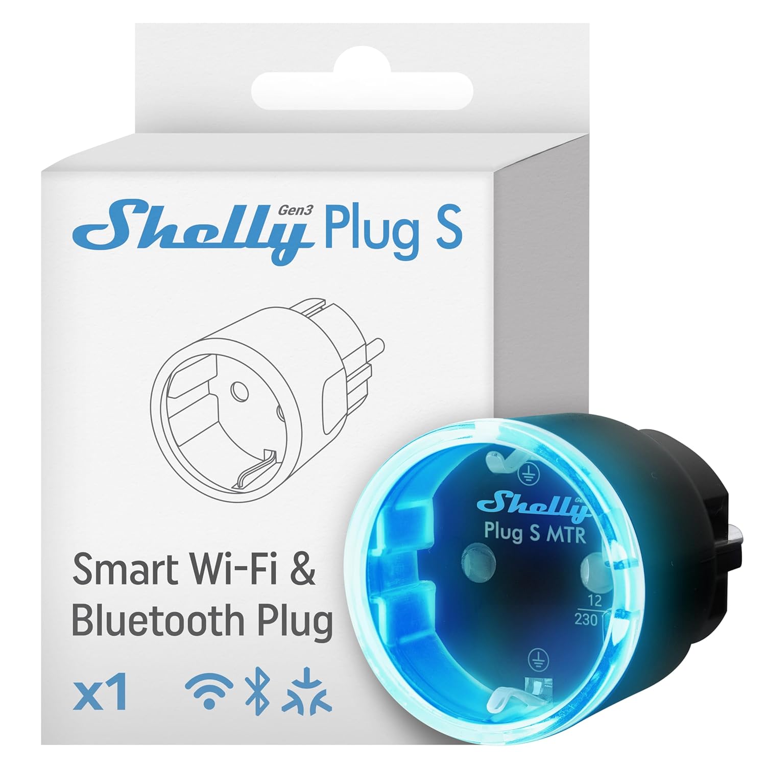 Shelly Plug S MTR Gen3 smarte Zwischensteckdose mit Matter und Leistungsmessung