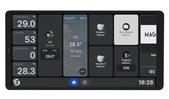 Shelly Wall Display X2i Silber WLAN · Silber