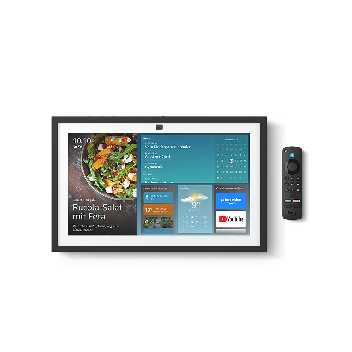 Amazon Echo Show 15 (2024) - mit Fernbedienung - Weiß