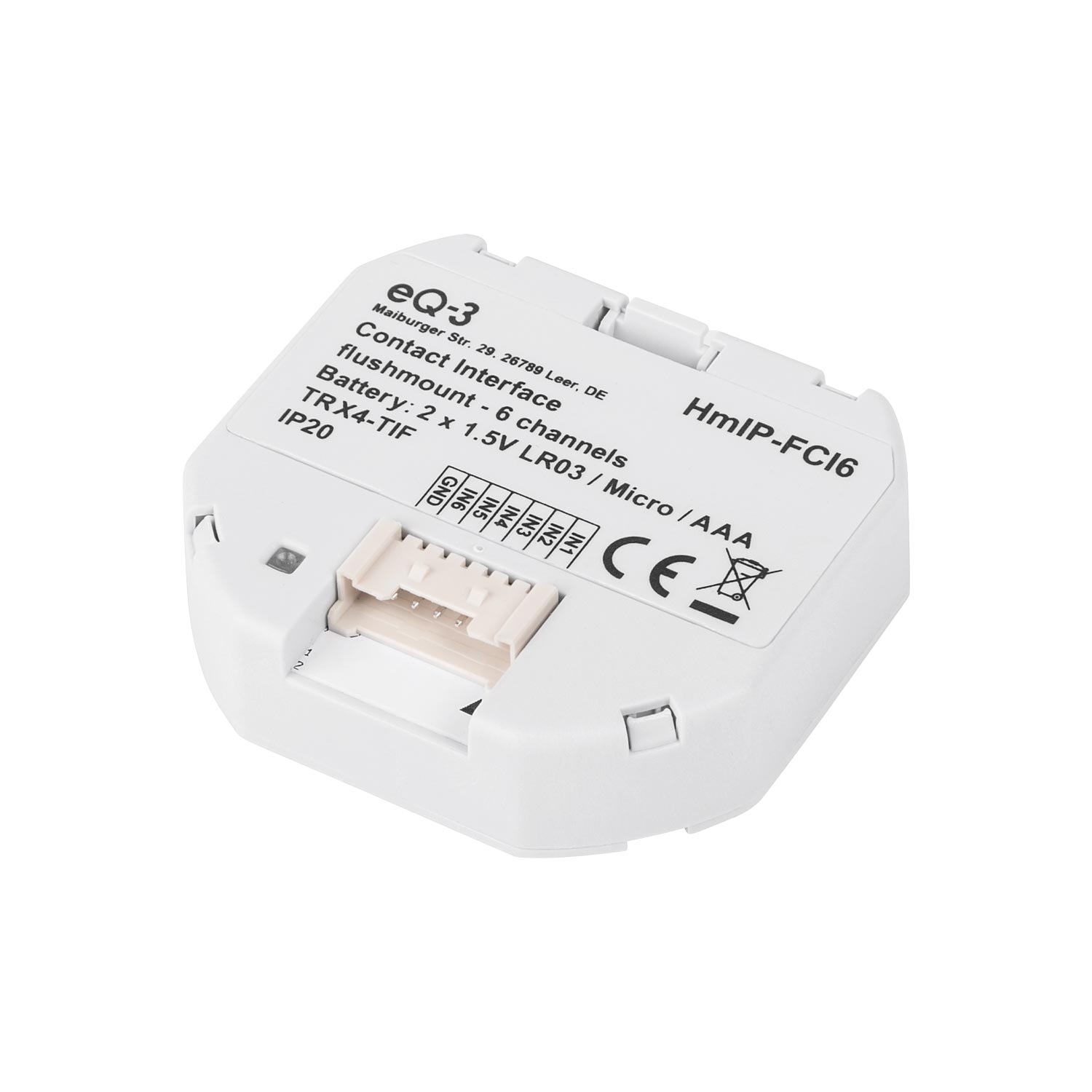 Homematic IP Kontakt-Schnittstelle Unterputz – 6-fach - Weiß