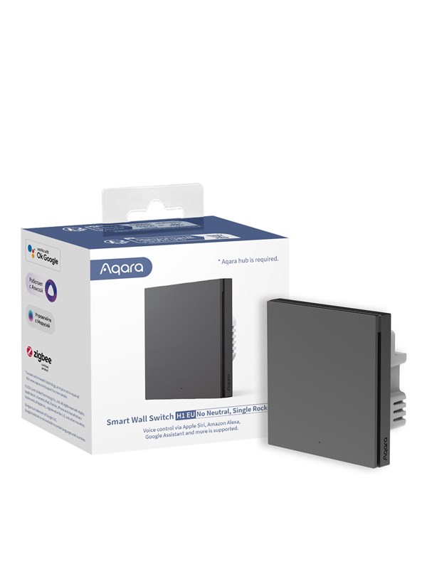 Aqara Smart Wall Switch H1 Single - Grey (No Neutral)