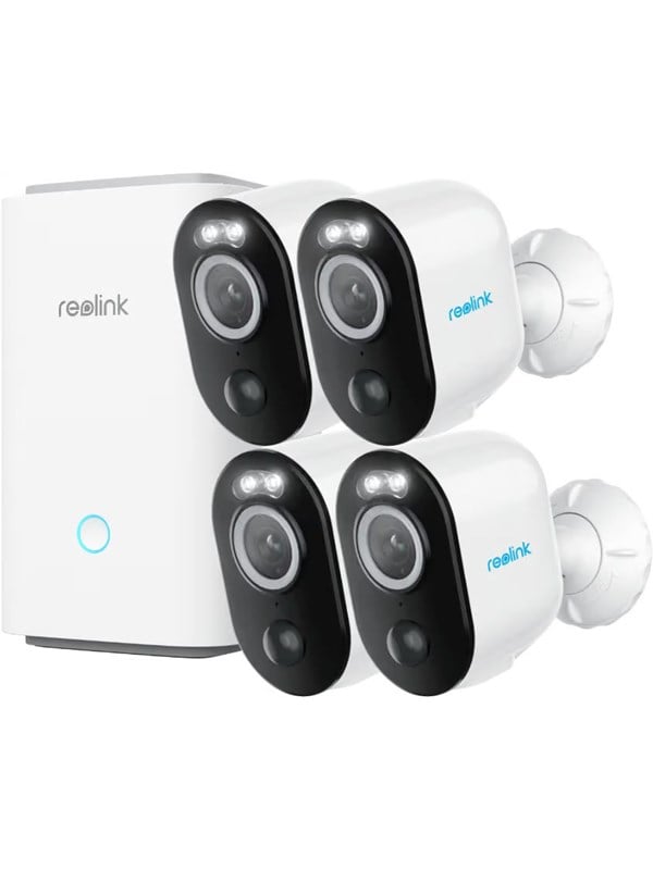REOLINK Argus 3 Pro 2K+ kabellose Outdoor-Sicherheitskamera, 4er-Pack