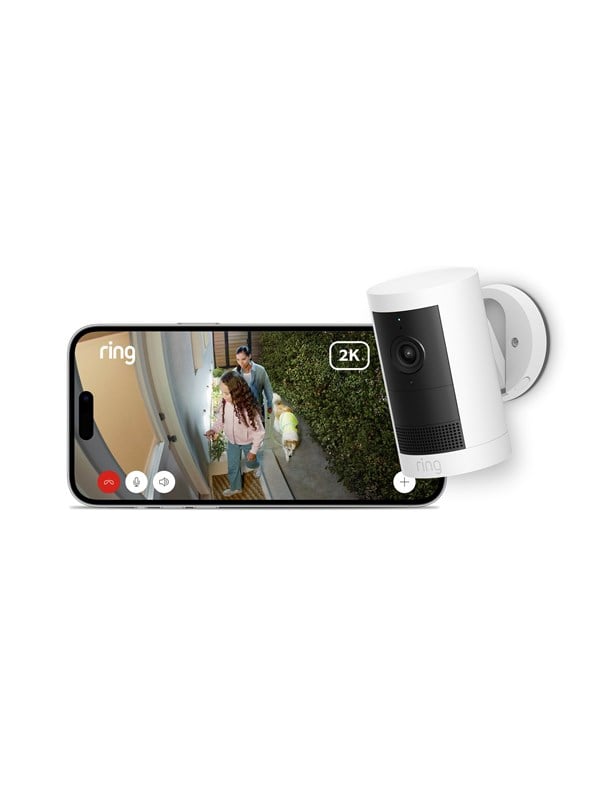 Ring Outdoor Cam Plus Battery - Retinal 2K - White