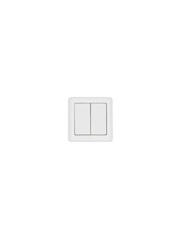 Shelly BLU Wall Switch 4 ZB DK White - Flacher, batteriebetriebener Wandschalter zur Aufputzmontage