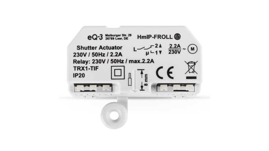 Homematic IP Smart Home Rollladenaktor – Unterputz, HmIP-FROLL